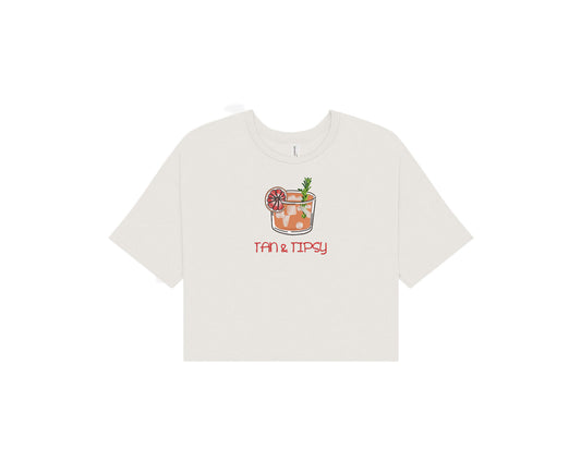 Tan & Tipsy Cropped T-Shirt