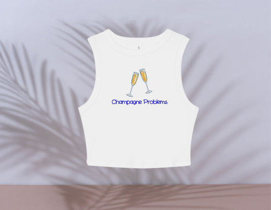 Champagne Problems Cropped Tank Top