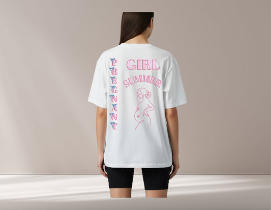 Pregnant Girl Summer Oversized T-Shirt